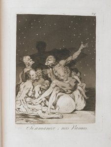 Tányér Los Caprichosból, 1797-1798 alkotó: Francisco de Goya